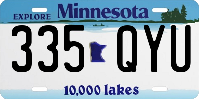 MN license plate 335QYU