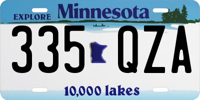 MN license plate 335QZA