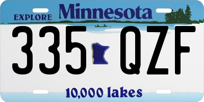 MN license plate 335QZF