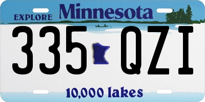 MN license plate 335QZI