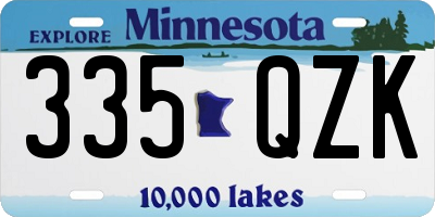 MN license plate 335QZK
