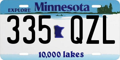 MN license plate 335QZL