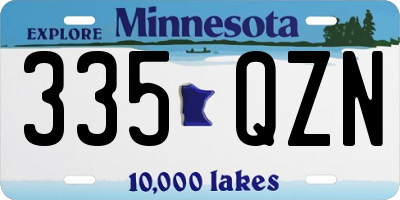MN license plate 335QZN