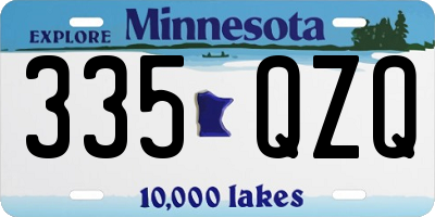 MN license plate 335QZQ