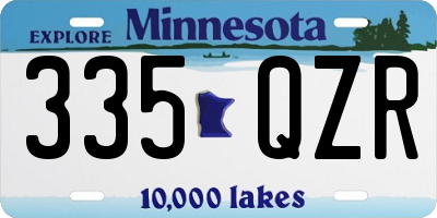 MN license plate 335QZR