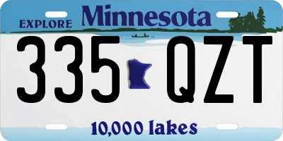 MN license plate 335QZT
