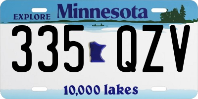 MN license plate 335QZV
