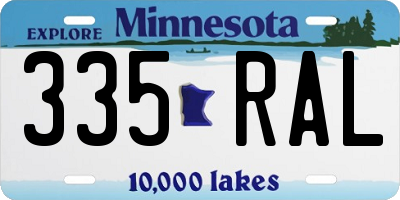 MN license plate 335RAL