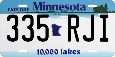 MN license plate 335RJI