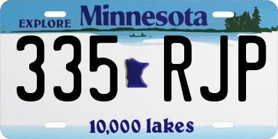 MN license plate 335RJP