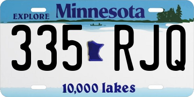 MN license plate 335RJQ