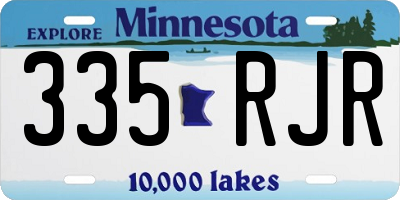MN license plate 335RJR