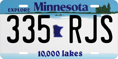 MN license plate 335RJS