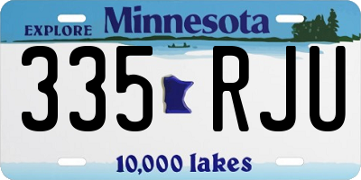 MN license plate 335RJU