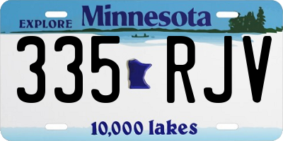 MN license plate 335RJV