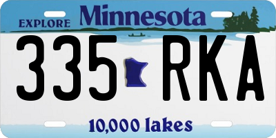 MN license plate 335RKA