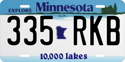 MN license plate 335RKB