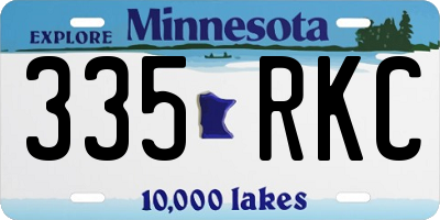 MN license plate 335RKC