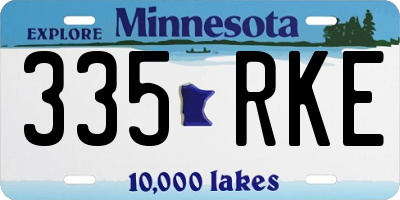 MN license plate 335RKE