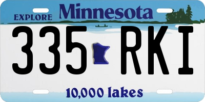 MN license plate 335RKI