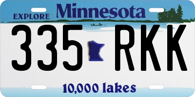 MN license plate 335RKK