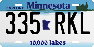 MN license plate 335RKL