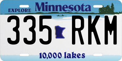 MN license plate 335RKM