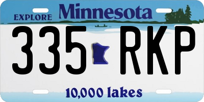 MN license plate 335RKP