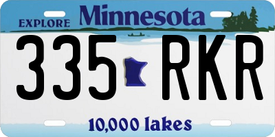 MN license plate 335RKR