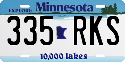 MN license plate 335RKS