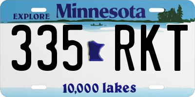 MN license plate 335RKT