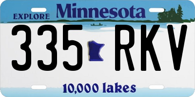 MN license plate 335RKV
