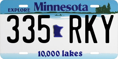 MN license plate 335RKY