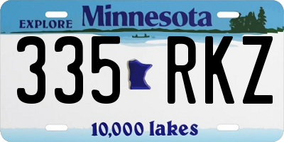 MN license plate 335RKZ