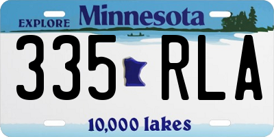 MN license plate 335RLA