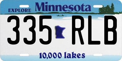 MN license plate 335RLB