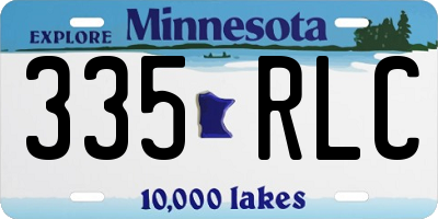 MN license plate 335RLC