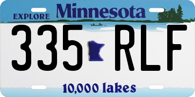 MN license plate 335RLF