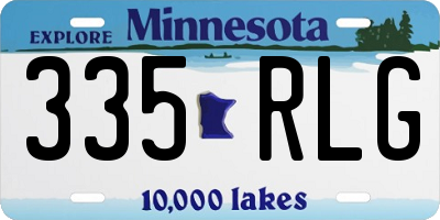 MN license plate 335RLG
