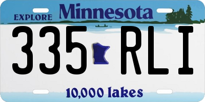 MN license plate 335RLI