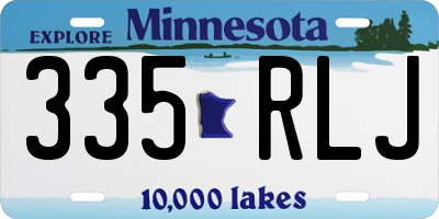MN license plate 335RLJ