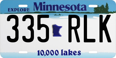 MN license plate 335RLK