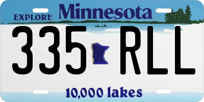 MN license plate 335RLL