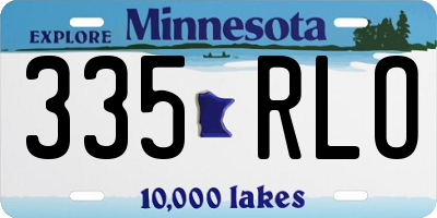 MN license plate 335RLO