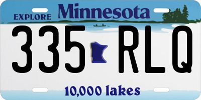 MN license plate 335RLQ