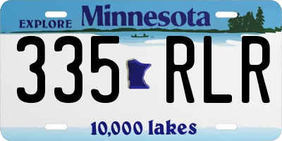 MN license plate 335RLR