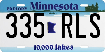 MN license plate 335RLS