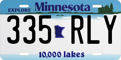 MN license plate 335RLY