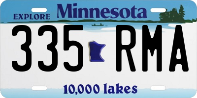 MN license plate 335RMA