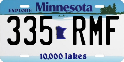 MN license plate 335RMF